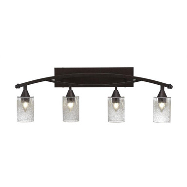 Bow 4 Light Steel Vanity Light 13 Inch Tall by Toltec - 174--13-3725