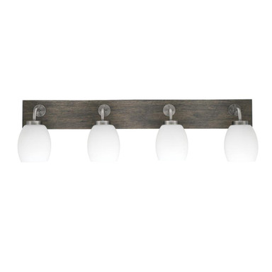 Oxbridge 4 Light Dome Glass Vanity Light 36 Inch Length by Toltec - 1774-GPDW-615