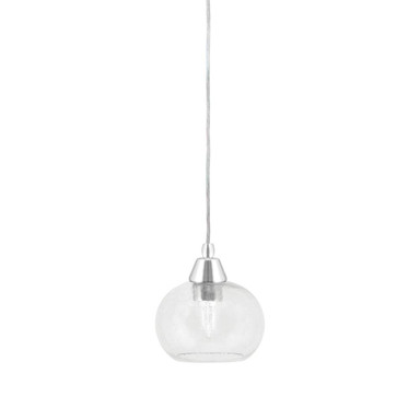Any 1 Light Steel Small Pendant 7.75 Inch Tall by Toltec - 22-BN-9955