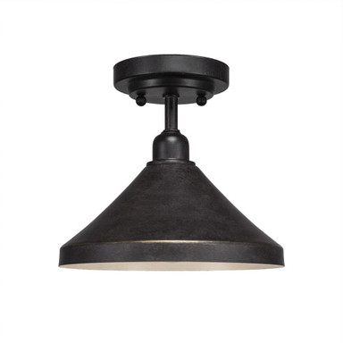 Vintage 1 Light 10 Inch Wide Semi Flush Mount by Toltec - 280-1095
