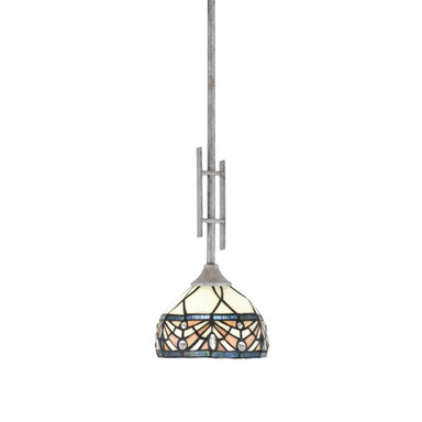 Uptowne 1 Light Small Stem Hung Pendant 17.5 Inch Tall by Toltec - 320-DG-302