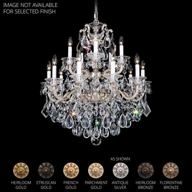 La Scala 15 Light Chandelier 32 Inch and 28 Inch Wide by Schonbek Signature - 5075