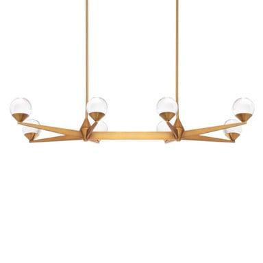 Double Bubble 8 LED Light Small Linear Chandelier by Modern Forms - PD-82044