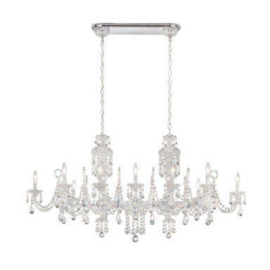 Sterling 12 Light Linear Chandelier 58 Inch Wide by Schonbek Signature - S6912