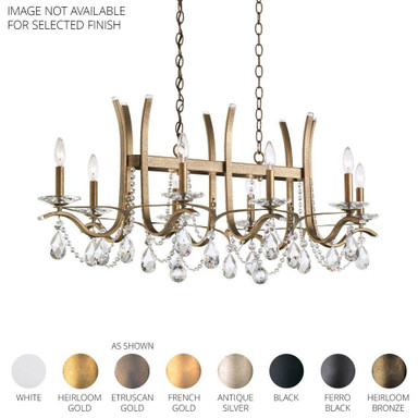 Vesca 8 Light Chandelier 20.5 Inch and 24 Inch Wide by Schonbek Signature - VA8435N