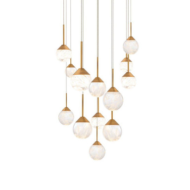 Quest 5.7W 13 LED Pendant 8 Inch Tall and 20 Inch Wide by Schonbek Beyond - BPD40213S