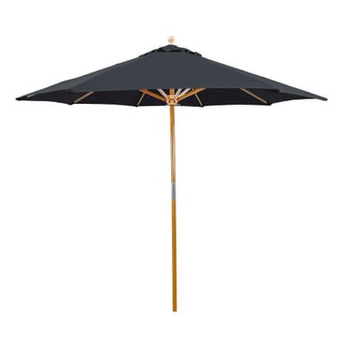9 Foot Wood Pulley Lift Octagon Market Umbrella by Galtech - 132
