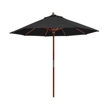 7.5 Foot Wood Manual Lift Octagon Market Umbrella by Galtech - 221