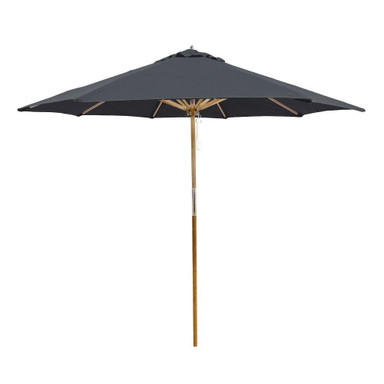 9 Foot Teak Wood Pulley Lift Octagon Market Umbrella by Galtech - 532