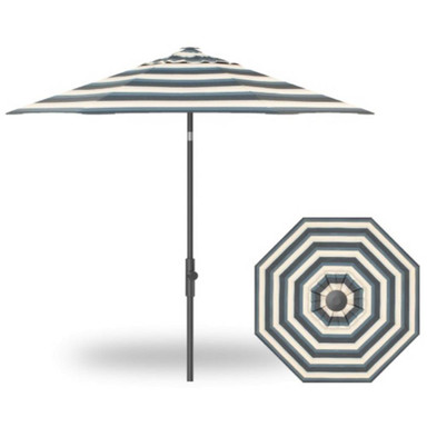 9 Foot Aluminum Twist Lift Octagon Market Umbrella by Treasure Garden - UM850