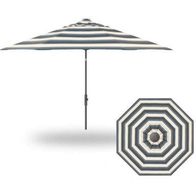 11 Foot Aluminum Twist Lift Octagon Market Umbrella by Treasure Garden - UM851