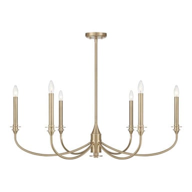 Coventry 6 Light Chandelier 13.75 Inch Tall and 40 Inch Wide by Savoy House - 1-1500-6