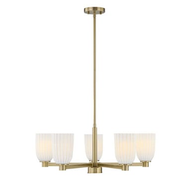 Baldwin 5 Light Chandelier 11.5 Inch Tall and 28 Inch Wide by Savoy House - 1-1246-5