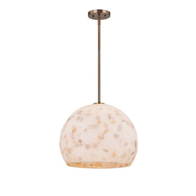 Alabaster Rocks 1 Light Large Pendant by Justice Design - ALR-6537
