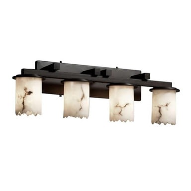 Lumenaria Dakota 4 Light Cylinder Broken Rim Vanity Light by Justice Design - FAL-8774-12