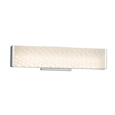 Fusion Latitude 18W LED Weve Glass Linear Vanity Light by Justice Design - FSN-8601-WEVE