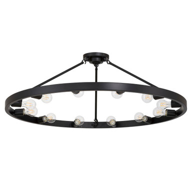 Castile 12 Light Semi Flush Mount 14 Inch Tall and 40 Inch Wide by Golden - 1019-12SF