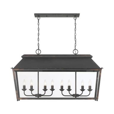 Abingdon 8 Light Island 24.13 Inch Tall and 42 Inch Wide by Golden - 0804-LP
