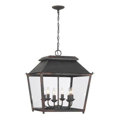 Abingdon 6 Light Pendant 24.13 Inch Tall and 21.13 Inch Wide by Golden - 0804-6P