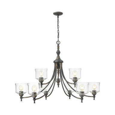 Keating 9 Light Chandelier 29.75 Inch Tall and 44 Inch Wide by Golden - 0806-9