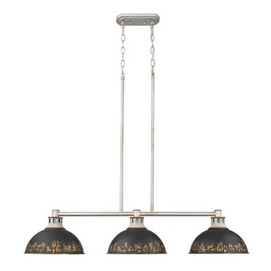 Kinsley 3 Light Island 7.88 Inch Tall and 38.88 Inch Wide by Golden - 0865-3LP