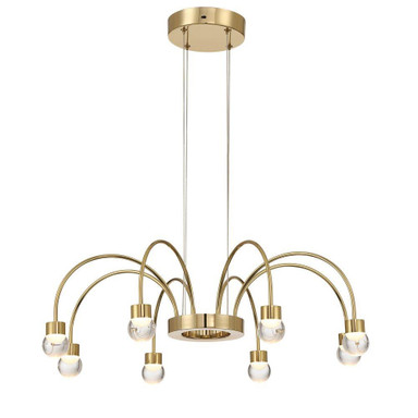 Vario 3.1W 8 LED Chandelier 9.25 Inch Tall and 25.25 Inch Wide by Golden - 1573-8