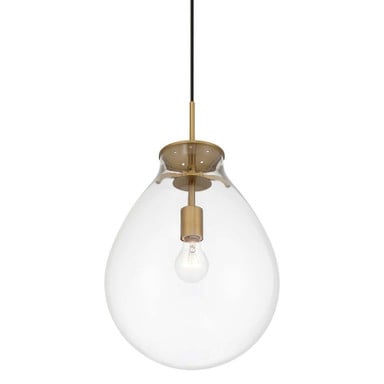 Drop 1 Light Pendant 19.25 Inch Tall and 11.75 Inch Wide by Golden - 2088-12P