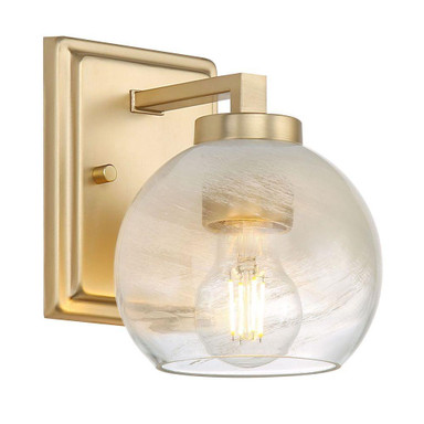Elliott 1 Light Bath Vanity 7.75 Inch Tall and 6 Inch Wide by Golden - 3094-BA1