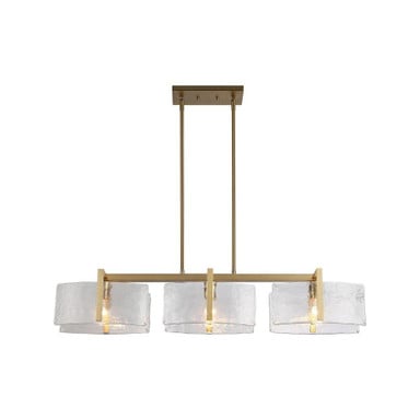Aenon 3 Light Island 8.13 Inch Tall and 40.5 Inch Wide by Golden - 3164-LP