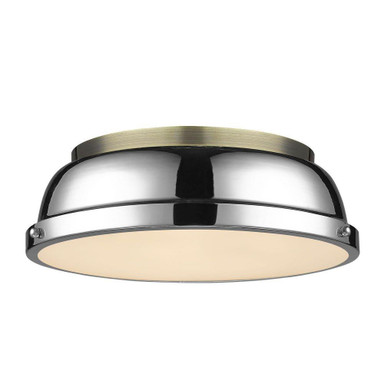 Duncan 2 Light 14 Inch Wide Flush Mount by Golden - 3602-14