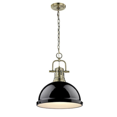 Duncan 1 Light Medium Chain Pendant 16.88 Inch Tall by Golden - 3602-L