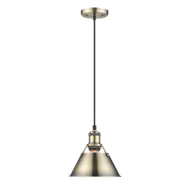 Orwell 1 Light Small Pendant 7.5 Inch Tall by Golden - 3306-S