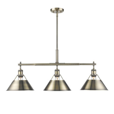 Orwell 3 Light Oversized Linear Pendant by Golden - 3306-LP