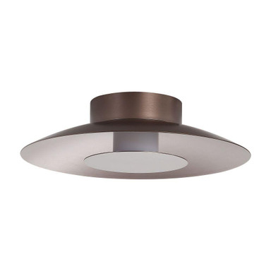 Luma 12W 1 LED Flush Mount 2.88 Inch Tall and 11.75 Inch Wide by Golden - 6400-FM12