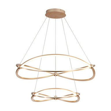 Spirale 86.6W 1 LED Chandelier 10.38 Inch Tall and 31.5 Inch Wide by Golden - 7916-32-19