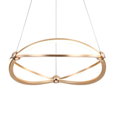 Spirale 34W 1 LED Chandelier 4.13 Inch Tall and 18.88 Inch Wide by Golden - 7916-19