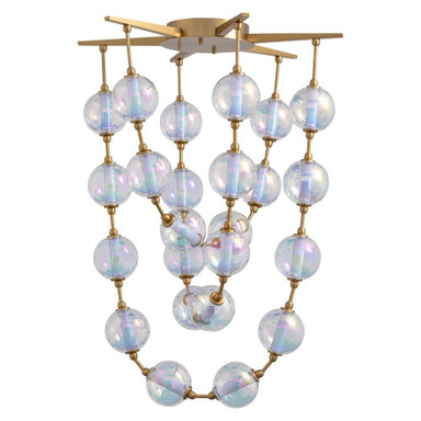 Pearla 86W 1 LED Pendant 40.5 Inch Tall and 28.25 Inch Wide by Golden - 9013-28
