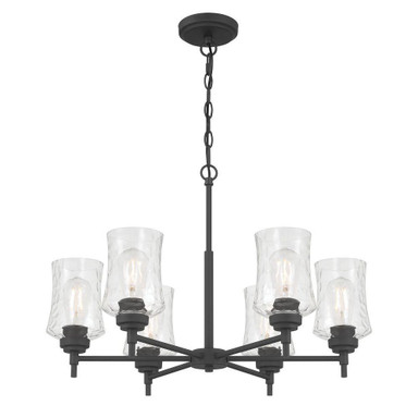 Clarvyn 6 Light Chandelier 17.5 Inch Tall and 25.5 Inch Wide by Millennium - 909106