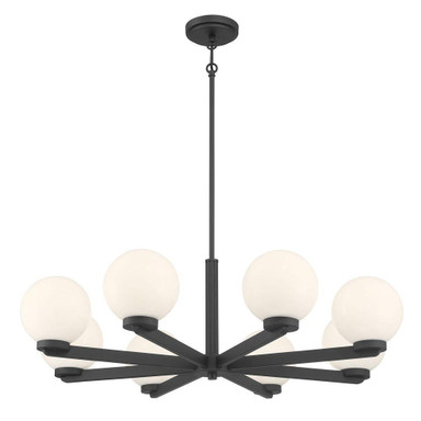 Ardeva 8 Light Chandelier 10.5 Inch Tall and 34 Inch Wide by Millennium - 97108