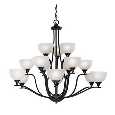 Bristol Lane 15 Light Chandelier 37 Inch Tall and 45 Inch Wide by Atlas - CL11098