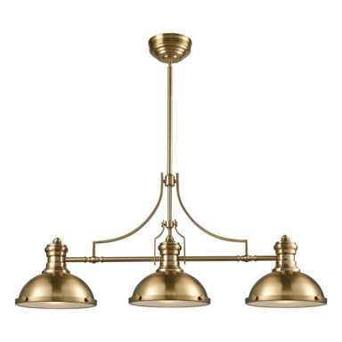 Chadwick 3 Light Linear Chandelier 21 Inch Tall and 47 Inch Wide by Atlas - CL11009