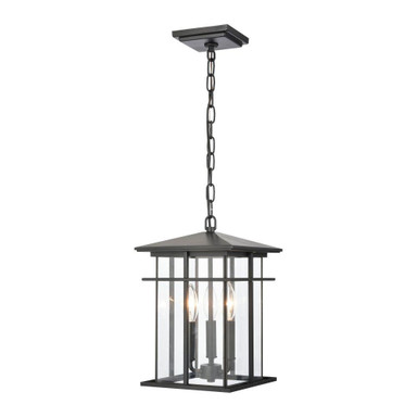 Oak Park 3 Light Outdoor Pendant 14 Inch Tall and 9 Inch Wide by Atlas - OL11041