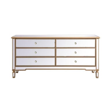 Back Aston View Mirrored Chest 34 Inch Tall by Bailey Street Home - 779-BEL-1301971