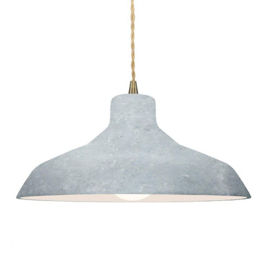 Radiance 1 Light Large Loft Concrete Pendant by Justice Design - CER-6265-CONC