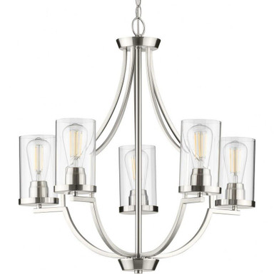 St Vincent Wood 5 Light Medium Chandelier by BSH - 70-BEL-930185