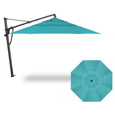 13 Foot Aluminum Manual Lift Octagon Cantilever Umbrella by Treasure Garden - AKZP13