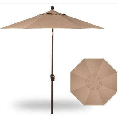 7.5 Foot Aluminum Crank Lift Octagon Market Umbrella by Treasure Garden - UM907