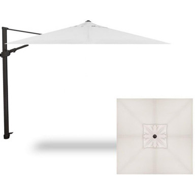 10 Foot Aluminum Manual Lift Square Cantilever Umbrella by Treasure Garden - AG25TSQR