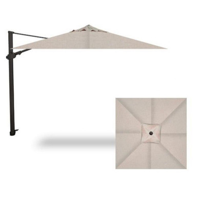 10 Foot Aluminum Manual Lift Square Cantilever Umbrella by Treasure Garden - AG25TSQR