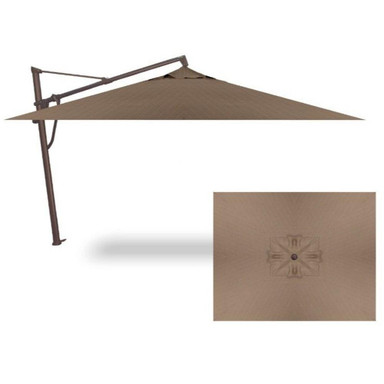 10x13 Foot Aluminum Manual Rectangle Cantilever Umbrella by Treasure Garden - AKZPRT